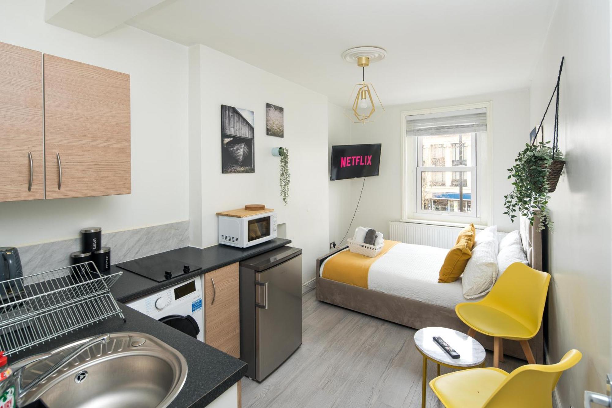 Spacious Studio For Up To 4! Sofa Bed Londres Extérieur photo